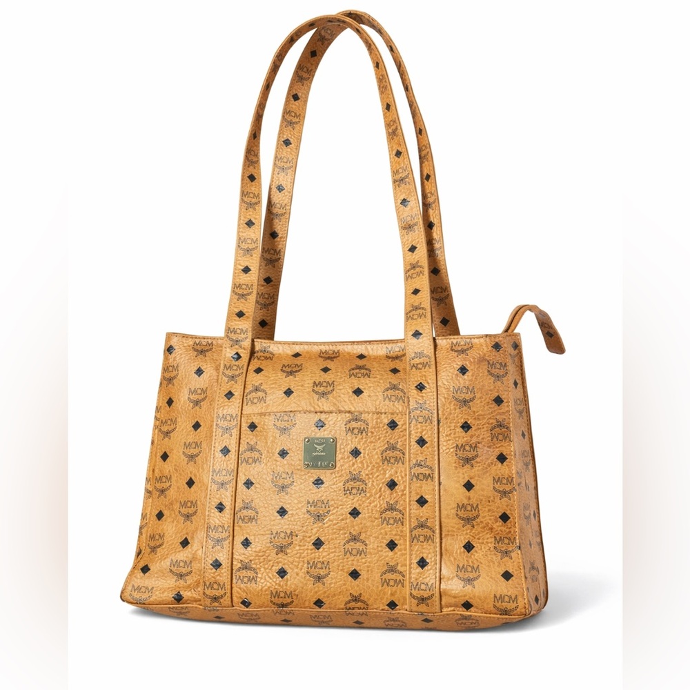 MCM Visetos monogram tote bag w/signature all-over logo pattern Retail $900